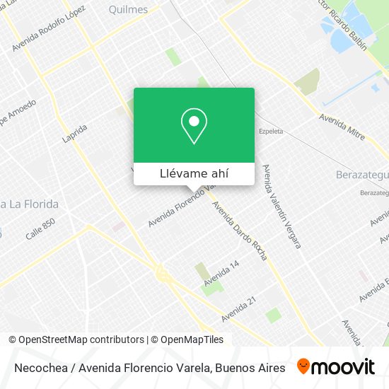 Mapa de Necochea / Avenida Florencio Varela