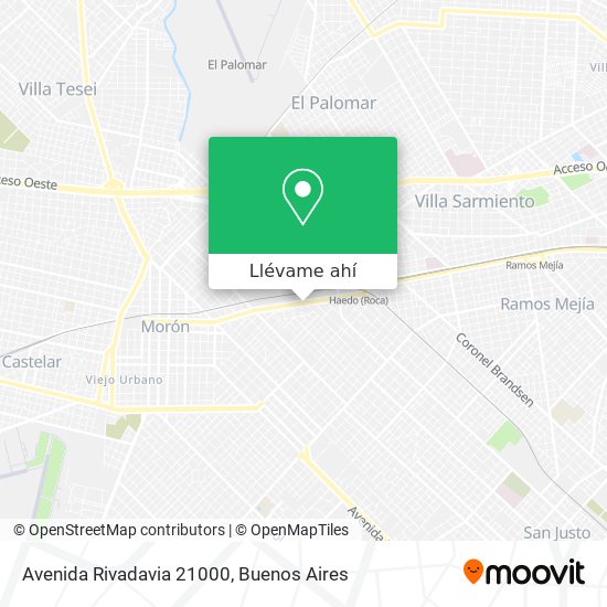 Mapa de Avenida Rivadavia 21000