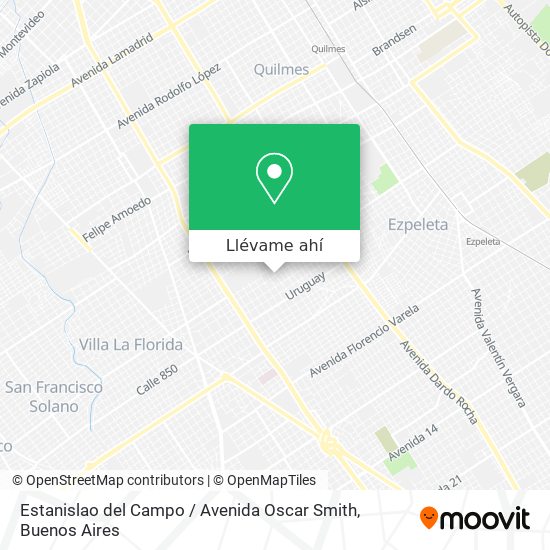 Mapa de Estanislao del Campo / Avenida Oscar Smith