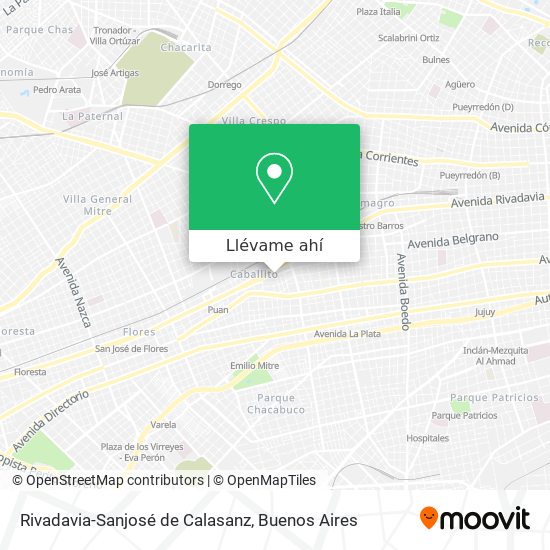 Mapa de Rivadavia-Sanjosé de Calasanz