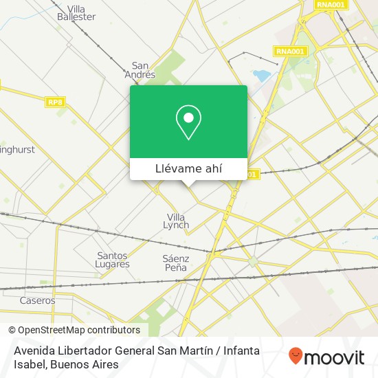 Mapa de Avenida Libertador General San Martín / Infanta Isabel