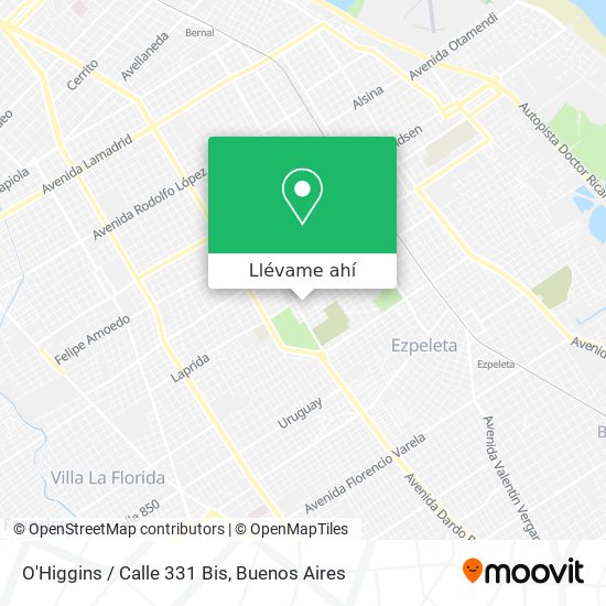 Mapa de O'Higgins / Calle 331 Bis