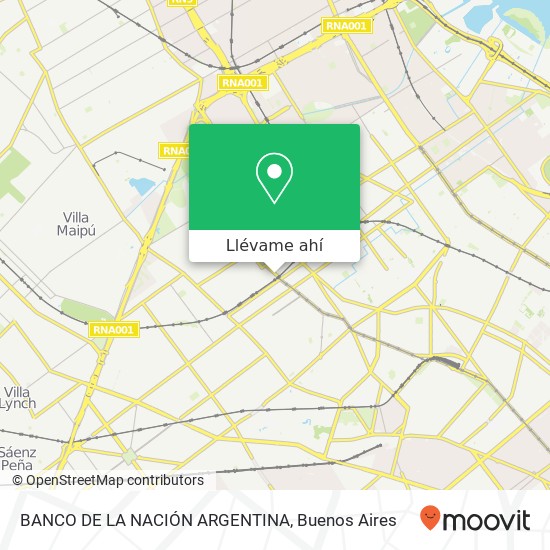 Mapa de BANCO DE LA NACIÓN ARGENTINA