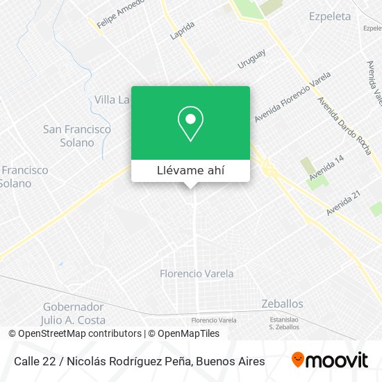 Mapa de Calle 22 / Nicolás Rodríguez Peña