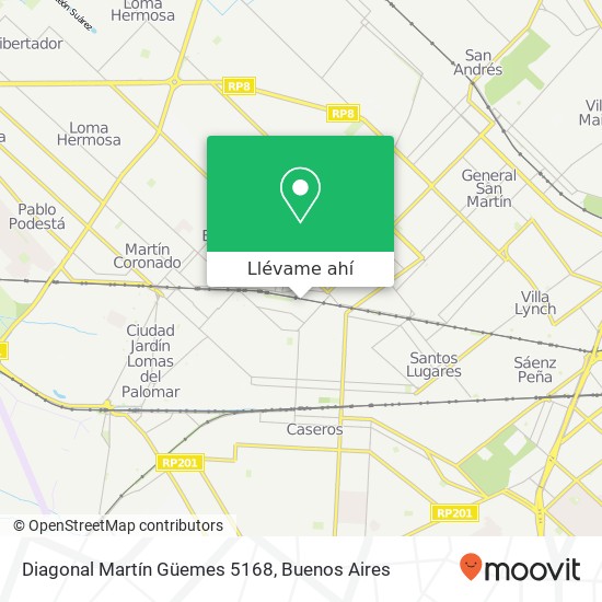 Mapa de Diagonal Martín Güemes 5168