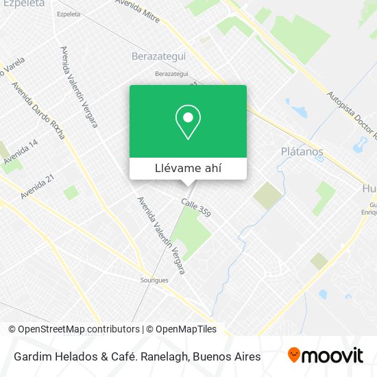 Mapa de Gardim Helados & Café. Ranelagh