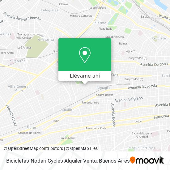 Mapa de Bicicletas-Nodari Cycles Alquiler Venta