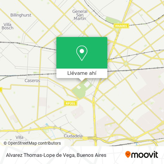 Mapa de Alvarez Thomas-Lope de Vega