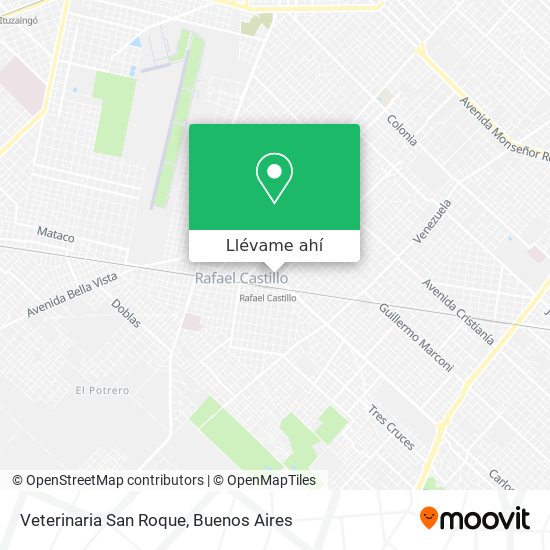 Mapa de Veterinaria San Roque