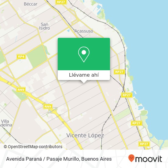 Mapa de Avenida Paraná / Pasaje Murillo