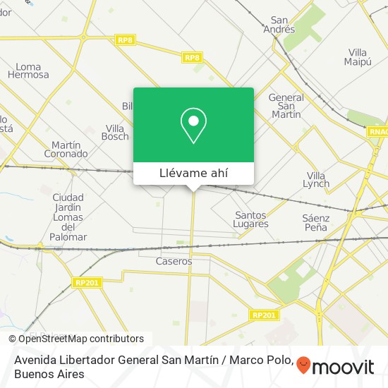 Mapa de Avenida Libertador General San Martín / Marco Polo