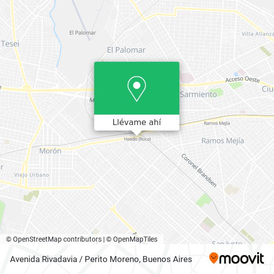 Mapa de Avenida Rivadavia / Perito Moreno