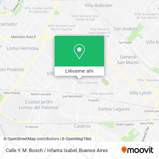 Mapa de Calle Y. M. Bosch / Infanta Isabel
