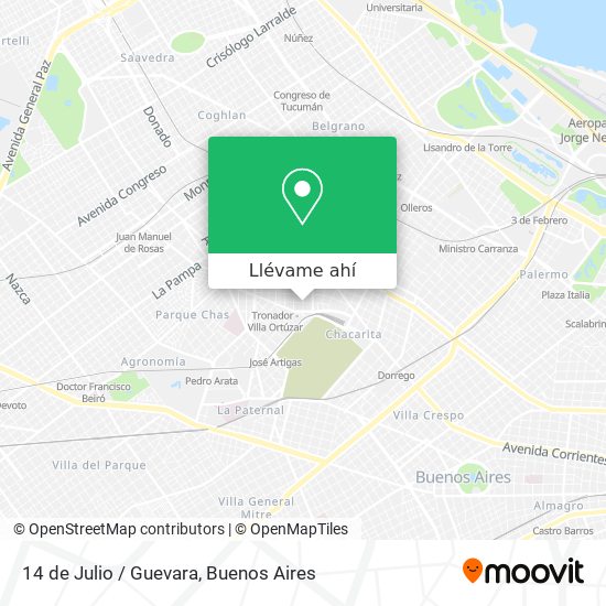 Mapa de 14 de Julio / Guevara