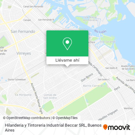 Mapa de Hilanderia y Tintoreria Industrial Beccar SRL