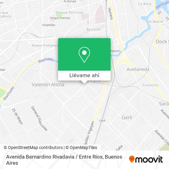 Mapa de Avenida Bernardino Rivadavia / Entre Ríos