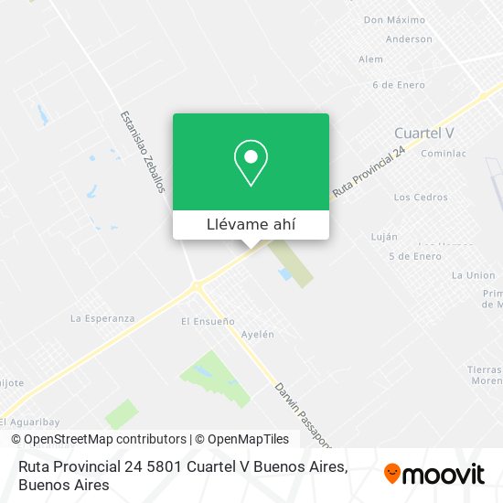 Mapa de Ruta Provincial 24 5801 Cuartel V Buenos Aires