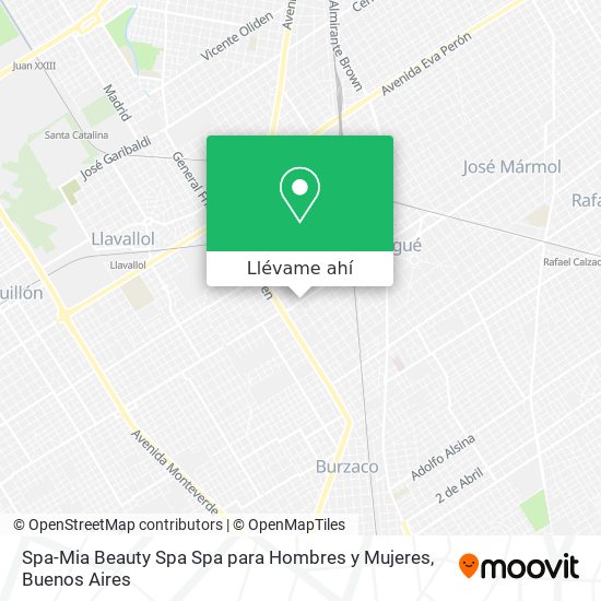 Mapa de Spa-Mia Beauty Spa Spa para Hombres y Mujeres