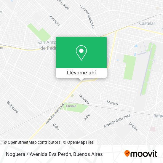 Mapa de Noguera / Avenida Eva Perón
