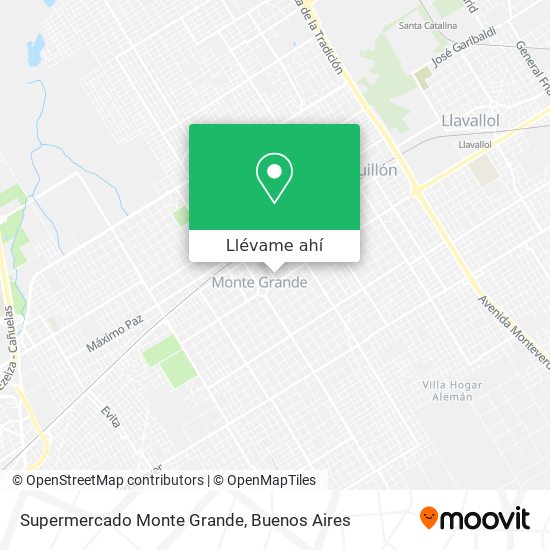 Mapa de Supermercado Monte Grande