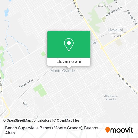 Mapa de Banco Supervielle Banex (Monte Grande)