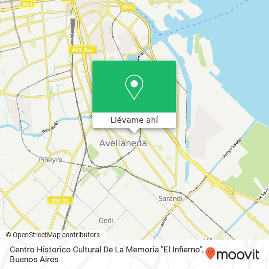 Mapa de Centro Historico Cultural De La Memoria "El Infierno"