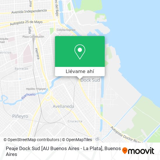 Mapa de Peaje Dock Sud [AU Buenos Aires - La Plata]