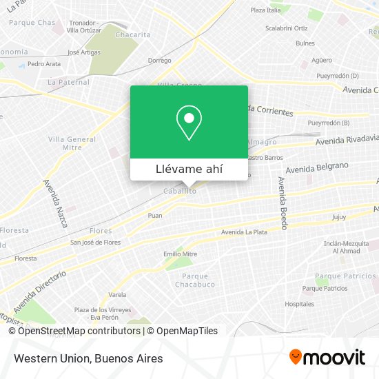 Mapa de Western Union