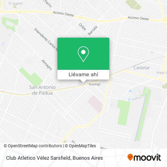 Mapa de Club Atletico Vélez Sarsfield
