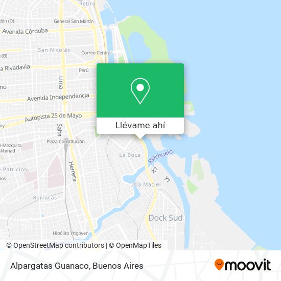 Mapa de Alpargatas Guanaco