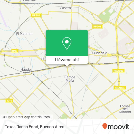Mapa de Texas Ranch Food