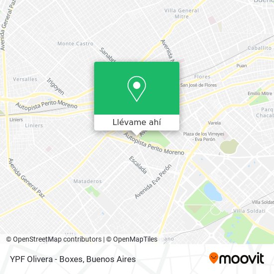 Mapa de YPF Olivera - Boxes