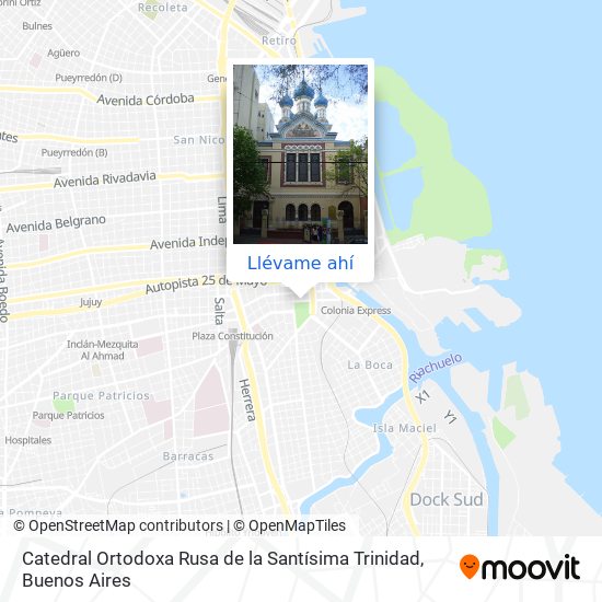 Cómo llegar a Catedral Ortodoxa Rusa de la Santísima Trinidad en Distrito  Federal en Colectivo, Subte o Tren?