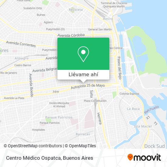 Mapa de Centro Médico Ospatca