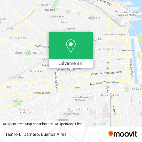 Mapa de Teatro El Damero