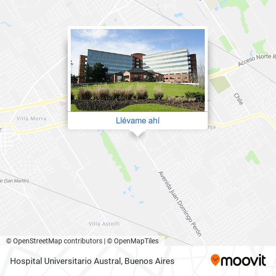 Mapa de Hospital Universitario Austral