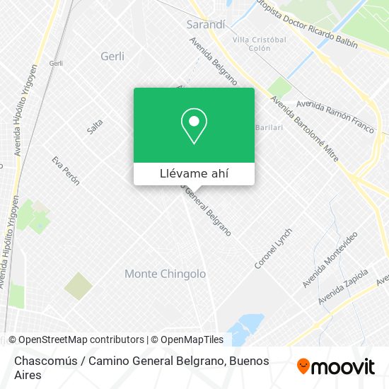 Mapa de Chascomús / Camino General Belgrano