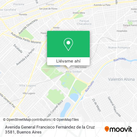 Mapa de Avenida General Francisco Fernández de la Cruz 3581