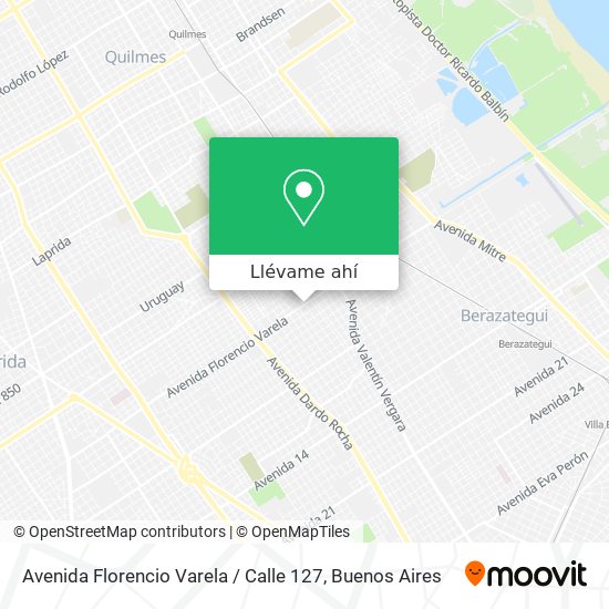 Mapa de Avenida Florencio Varela / Calle 127