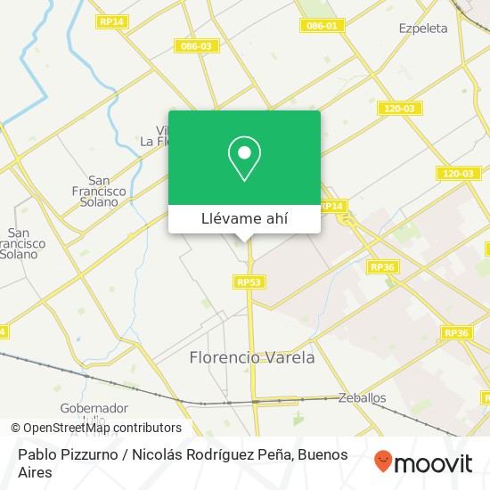 Mapa de Pablo Pizzurno / Nicolás Rodríguez Peña