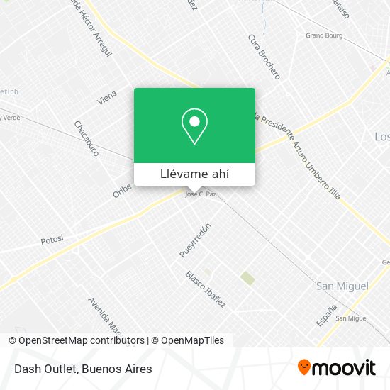 Mapa de Dash Outlet