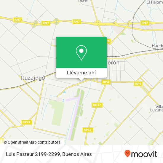 Mapa de Luis Pasteur 2199-2299