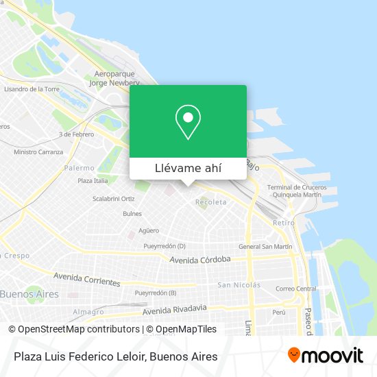 Mapa de Plaza Luis Federico Leloir