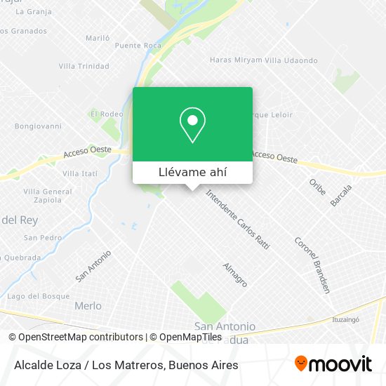 Mapa de Alcalde Loza / Los Matreros