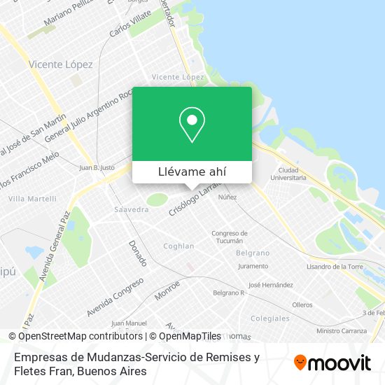 Mapa de Empresas de Mudanzas-Servicio de Remises y Fletes Fran