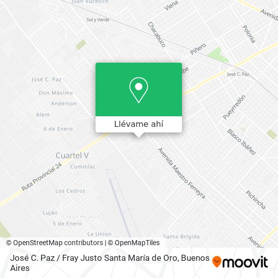 Mapa de José C. Paz / Fray Justo Santa María de Oro