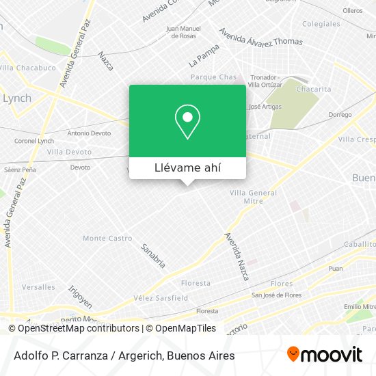 Mapa de Adolfo P. Carranza / Argerich