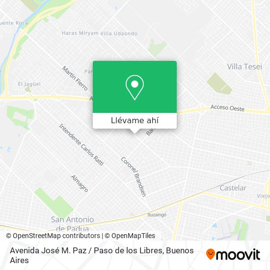 Mapa de Avenida José M. Paz / Paso de los Libres