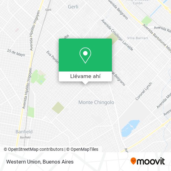 Mapa de Western Union