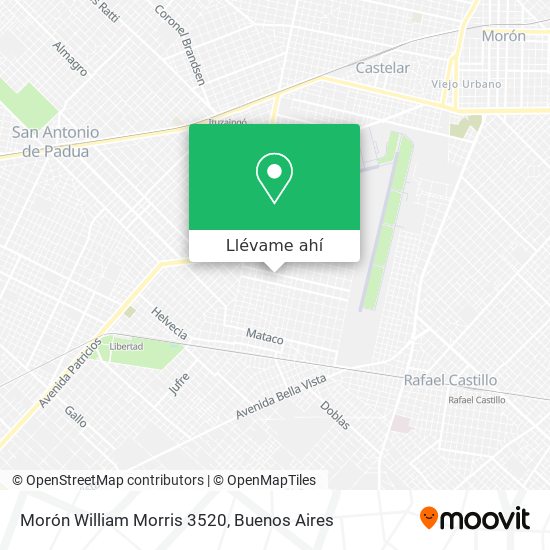 Mapa de Morón William Morris 3520